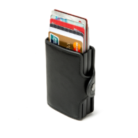 porte carte rfid noir double